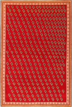 Qashqai Red Hand Knotted 3'5" X 5'1"  Area Rug 100-22185