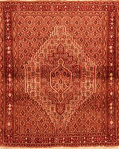 Persian Sanandaj Red Rectangle 3x5 ft Wool Carpet 22325