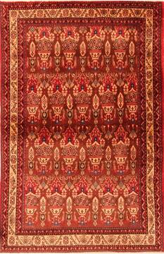 Persian Abadeh Red Rectangle 3x5 ft Wool Carpet 22333