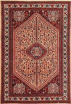Abadeh Red Hand Knotted 3'4" X 4'11"  Area Rug 100-22346