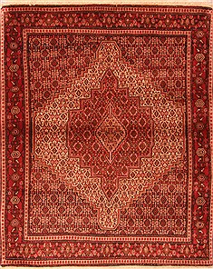 Persian Sanandaj Red Rectangle 3x5 ft Wool Carpet 22377