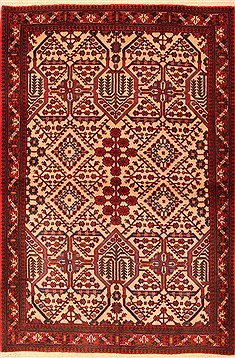 Maymeh Red Hand Knotted 3'6" X 5'3"  Area Rug 100-22405