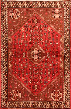Persian Abadeh Red Rectangle 3x5 ft Wool Carpet 22456