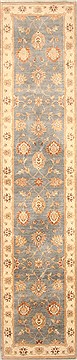 Pakistani Chobi Blue Runner 13 to 15 ft Wool Carpet 22498