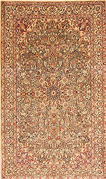 Nain Brown Hand Knotted 4'2" X 7'0"  Area Rug 100-22508