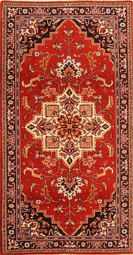 Romania Heriz Orange Rectangle 3x5 ft Wool Carpet 22599