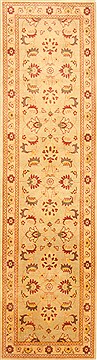 Pakistani Chobi Green Runner 10 to 12 ft Wool Carpet 22634