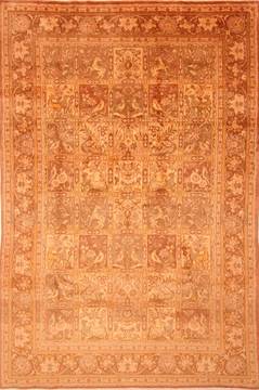 Persian Bakhtiar Yellow Rectangle 7x10 ft Wool Carpet 23067