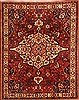 Bakhtiar Red Hand Knotted 71 X 89  Area Rug 100-23079 Thumb 0