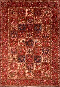 Persian Bakhtiar Red Rectangle 7x10 ft Wool Carpet 23089