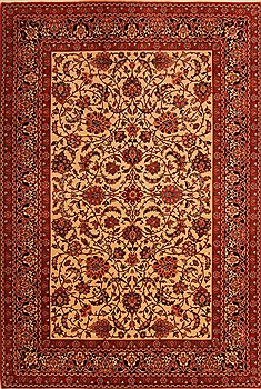 Romania Tabriz Red Rectangle 7x10 ft Wool Carpet 23098