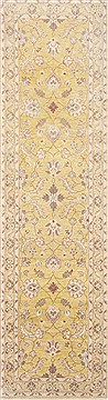 Pakistani Chobi Yellow Runner 10 to 12 ft Wool Carpet 23111