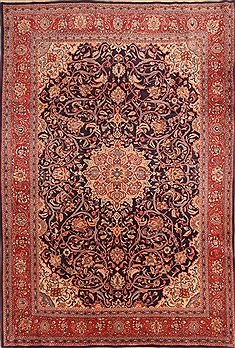 Persian sarouk Red Rectangle 7x10 ft Wool Carpet 23118