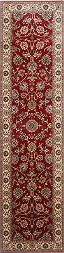 Indian Isfahan Red Runner 10 to 12 ft Wool Carpet 23125