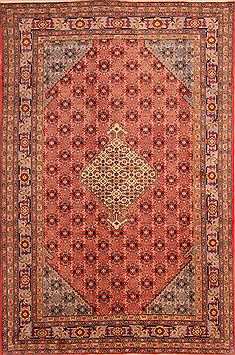 Ardebil Red Hand Knotted 6'3" X 9'6"  Area Rug 100-23139