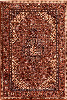 Romania Tabriz Brown Rectangle 6x9 ft Wool Carpet 23143