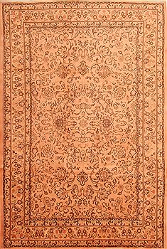Tabriz Yellow Hand Knotted 6'6" X 9'10"  Area Rug 100-23174