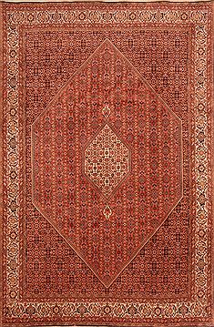 Persian Bidjar Orange Rectangle 7x10 ft Wool Carpet 23244