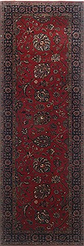 Indian Semnan Red Runner 6 to 9 ft Wool Carpet 23256