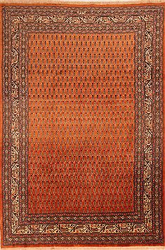 Tabriz Red Hand Knotted 6'7" X 9'7"  Area Rug 100-23271