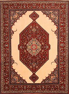 Bakhtiar Red Hand Knotted 6'11" X 9'3"  Area Rug 100-23278