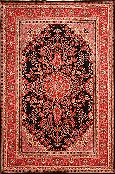 Chinese Tabriz Red Rectangle 6x9 ft Wool Carpet 23323
