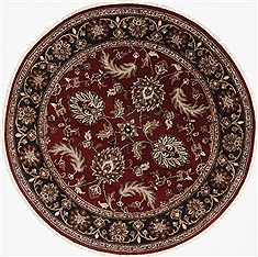 Indian Kashmar Red Round 5 to 6 ft Wool Carpet 23430
