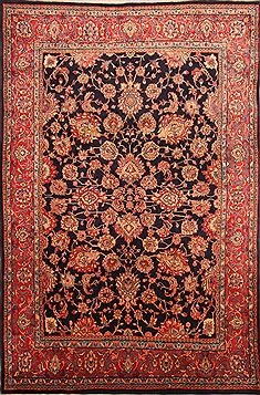 Persian sarouk Red Rectangle 7x10 ft Wool Carpet 23439