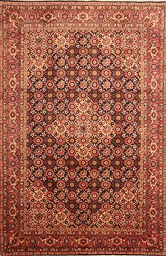 Persian Varamin Brown Rectangle 7x10 ft Wool Carpet 23478