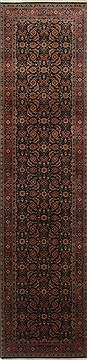 Indian Herati Blue Runner 10 to 12 ft Wool Carpet 23693