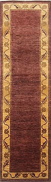Pakistani Chobi Purple Runner 10 to 12 ft Wool Carpet 23755