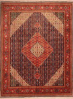 Persian Tabriz Red Rectangle 10x13 ft Wool Carpet 23781