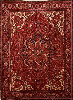 Persian Heriz Red Rectangle 10x13 ft Wool Carpet 23857
