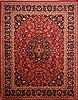 Mashad Red Hand Knotted 102 X 130  Area Rug 100-23898 Thumb 0