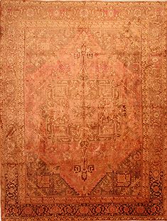 Persian Heriz Beige Rectangle 10x13 ft Wool Carpet 23925