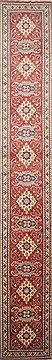 Pakistani Kazak Red Runner 16 to 20 ft Wool Carpet 24107