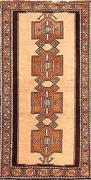 Persian Gabbeh Yellow Rectangle 3x5 ft Wool Carpet 24378
