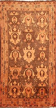 Persian Gabbeh Brown Rectangle 5x7 ft Wool Carpet 24632