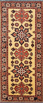 Indian Turkman Yellow Runner 6 to 9 ft Wool Carpet 24635