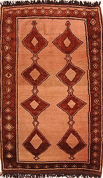 Gabbeh Red Hand Knotted 4'5" X 7'3"  Area Rug 100-24655