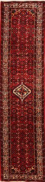 Hossein Abad Red Runner Hand Knotted 2'6" X 9'9"  Area Rug 100-24724