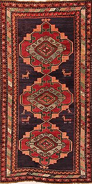 Turkish Kazak Blue Rectangle 6x9 ft Wool Carpet 24744