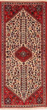 Persian Abadeh Red Runner 6 ft and Smaller Wool Carpet 24803