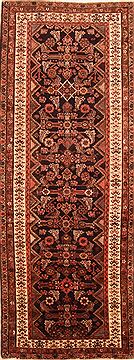 Persian Malayer Black Runner 10 to 12 ft Wool Carpet 24916