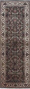Indian Herati Beige Runner 6 ft and Smaller Wool Carpet 24988