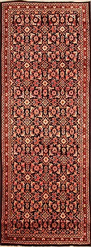 Mahal Red Runner Hand Knotted 4'5" X 11'9"  Area Rug 100-25061