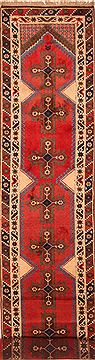 Yalameh Red Runner Hand Knotted 3'0" X 14'10"  Area Rug 100-25126