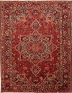 Persian Bakhtiar Red Rectangle 10x13 ft Wool Carpet 25132