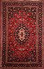 Mashad Red Hand Knotted 116 X 165  Area Rug 100-25161 Thumb 0