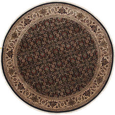 Herati Beige Round Hand Knotted 5'1" X 5'1"  Area Rug 250-25206
